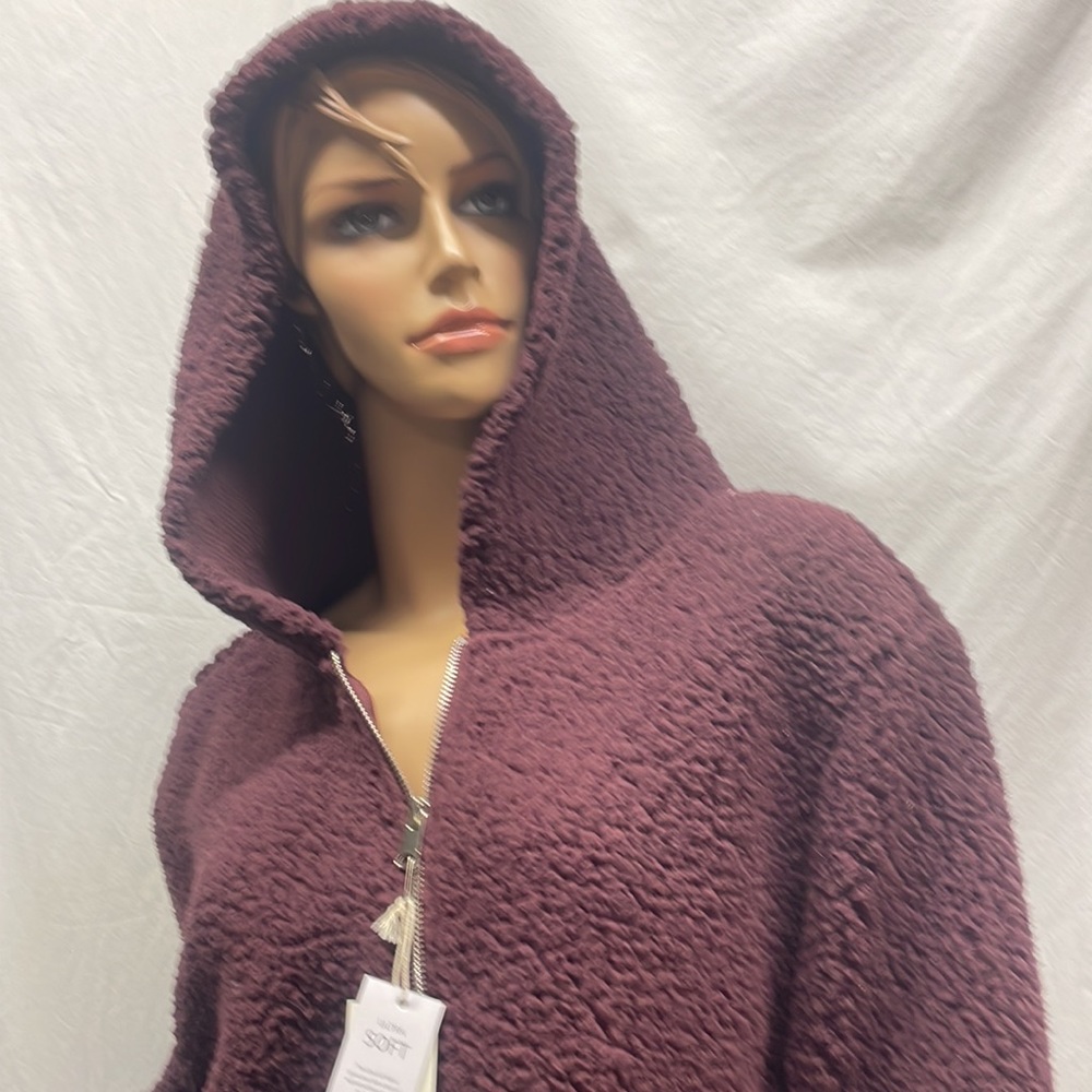 Reflex Women's Plum Sherpa Full Front Zipper Jacket NEW - Picture 9 of 9